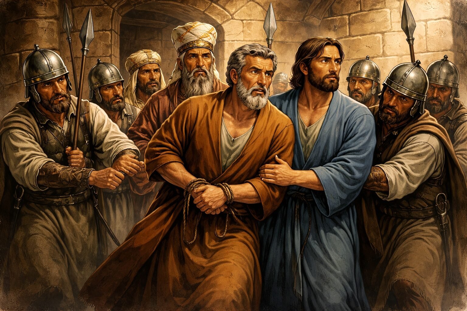 Acts 4 - Peter & John Arrested And Threatened 2 acts 4, peter & john arrested, peter & john threatened, peter & john arrested in acts 4, peter & john speak to sanhedrin