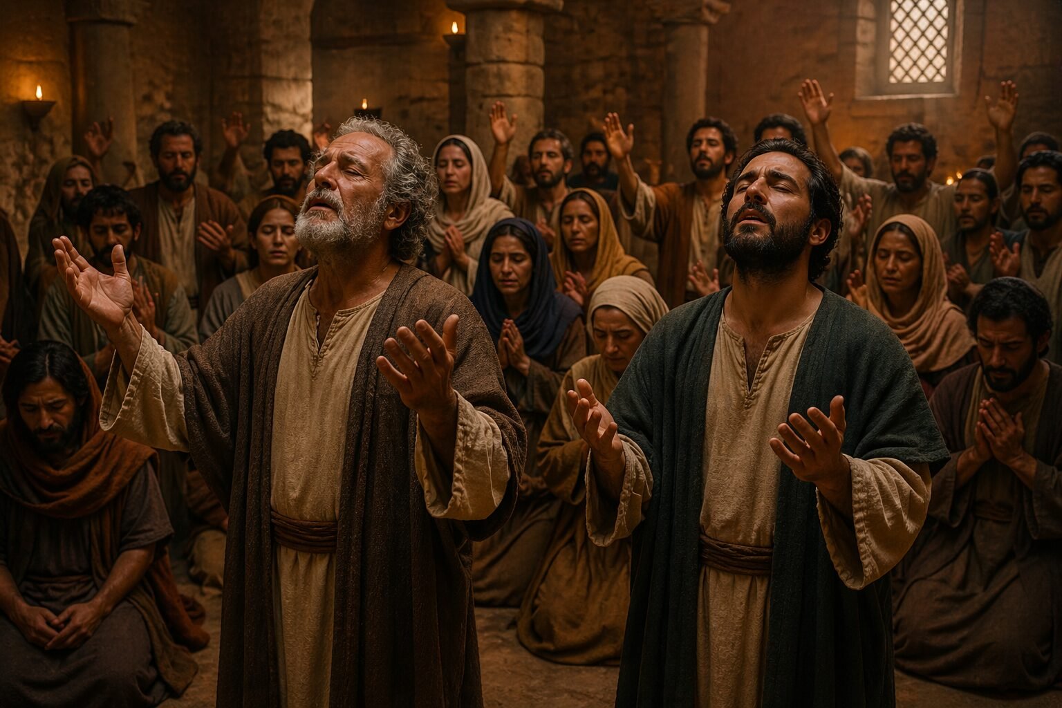 Acts 4 - Peter & John Arrested And Threatened 4 acts 4, peter & john arrested, peter & john threatened, peter & john arrested in acts 4, peter & john speak to sanhedrin, church prayer in acts 4