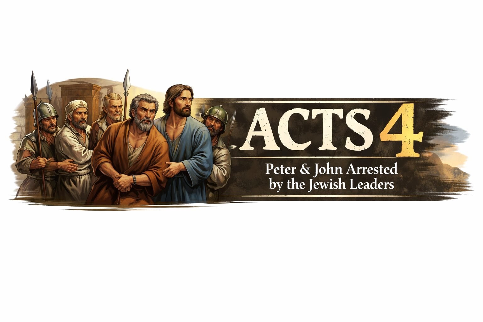 Acts 4 - Peter & John Arrested And Threatened 1 acts 4, peter & john arrested, peter & john threatened, peter & john arrested in acts 4, peter & john speak to sanhedrin