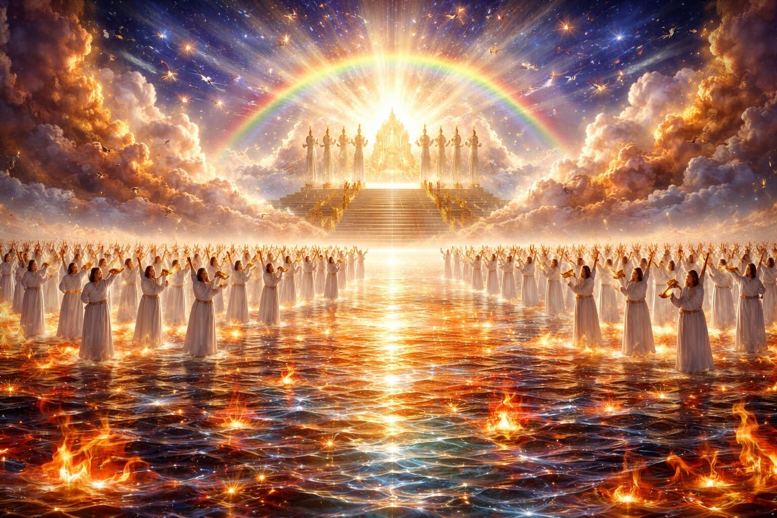 revelation 15, 7 angels with 7 plagues, 7 plagues in revelation, god's wrath and judgement, book of revelation, sea of glass with fire