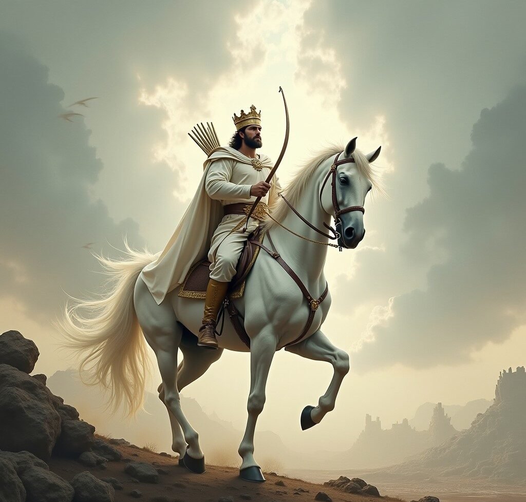 revelation 6, 7 seals in revelation, 7 seals judgements, white horse and rider in revelation 6, antichrist