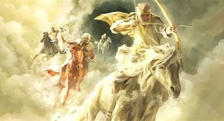 revelation 6, jesus opens 6 of 7 seals, white horse and rider, 4 horsemen in revelation 6, book of revelation, great tribulation