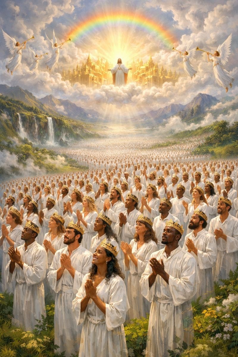 revelation 7, 144,000 in revelation 7, great multitude in revelation 7, book of revelation